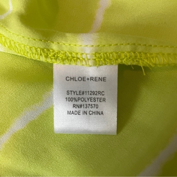 NEW Chloe + Rene Small Bright Green Stripe Dress Sundress ~ Beach Summer Casual - Picture 10 of 10